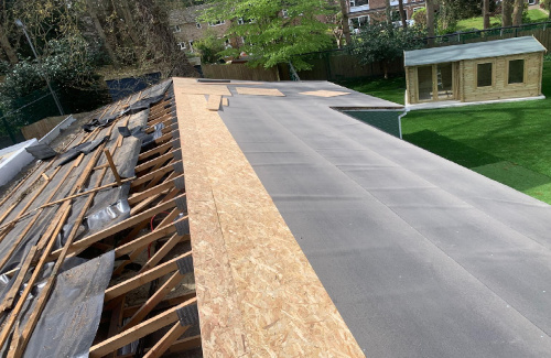 Installation of new OSB decking