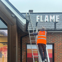 Roof repairs at fast food restaurant